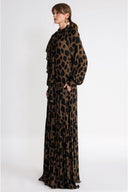 Patterned Long loose-fitting dress with scarf detail 94727