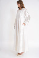 Ecru Detailed stitching abaya 94753