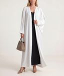 White Long caftan with balloon sleeves 94765