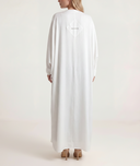 White Long caftan with balloon sleeves 94765
