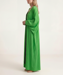 Green Long caftan with balloon sleeves 94765