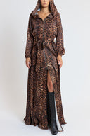 Pars Zipped hooded maxi  dress 94781