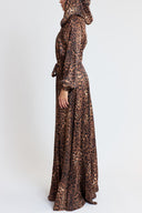 Pars Zipped hooded maxi  dress 94781