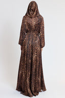 Pars Zipped hooded maxi  dress 94781