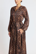 Pars Zipped hooded maxi  dress 94781