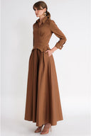 Cinnamon Long dress with corset detail 94798
