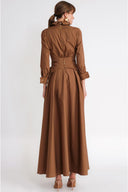 Cinnamon Long dress with corset detail 94798