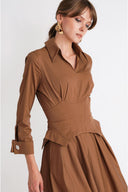 Cinnamon Long dress with corset detail 94798