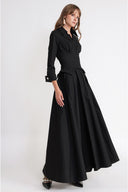Black Long dress with corset detail 94798