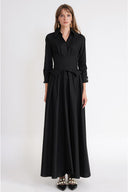 Black Long dress with corset detail 94798