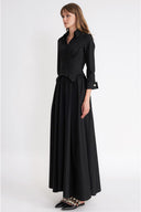 Black Long dress with corset detail 94798