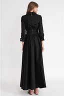 Black Long dress with corset detail 94798