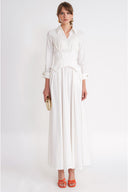 White Long dress with corset detail 94798