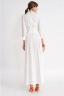 White Long dress with corset detail 94798