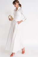 White Long dress with corset detail 94798