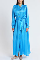 Blue Gathered long dress 94800