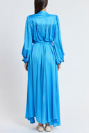 Blue Gathered long dress 94800