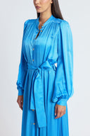 Blue Gathered long dress 94800