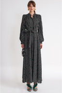 Patterned Gathered long dress 94800