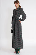 Patterned Gathered long dress 94800