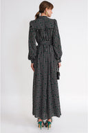 Patterned Gathered long dress 94800