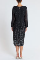 Patterned Wide cut  long dress 94805