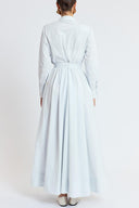 White Wide cut long shirt dress 94817
