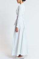 White Wide cut long shirt dress 94817
