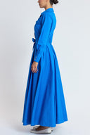Blue Wide cut long shirt dress 94817