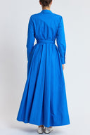 Blue Wide cut long shirt dress 94817