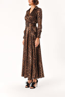 Pars Belted double-breasted dress with big pockets 94835