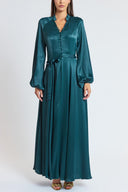 Oil Long dress with button and belt detail 94851