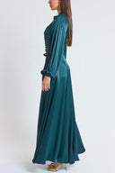 Oil Long dress with button and belt detail 94851