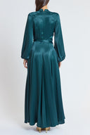 Oil Long dress with button and belt detail 94851