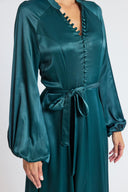 Oil Long dress with button and belt detail 94851