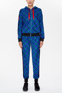 Plaid Riband detail sweatsuit 12233