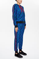 Plaid Riband detail sweatsuit 12233