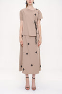 Beige Belted suit 12264