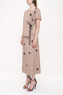 Beige Belted suit 12264