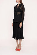 Black Suit with pleated skirt 12268