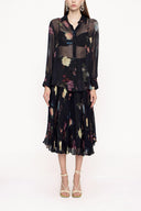 gradient Suit with pleated skirt 12268