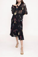 gradient Suit with pleated skirt 12268