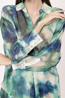 Mint Suit with pleated skirt 12268