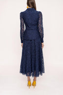 Navy Blue Lace suit 12269