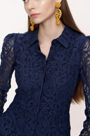 Navy Blue Lace suit 12269
