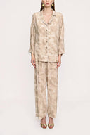 Beige Bol kesim biyeli ikili takım 12273