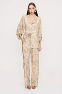 Beige Bol kesim biyeli ikili takım 12273