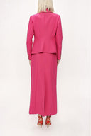 Fuchsia Double suit with long skirt and blazer jacket 12281