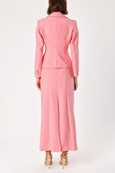 Pink Double suit with long skirt and blazer jacket 12281