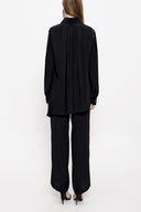 Black Double suit with elastic waist trousers 12284